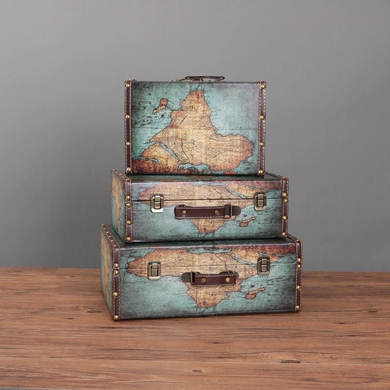 Vintage wooden storage box - Paper Whimsy Studio