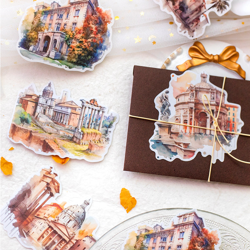 [2603-077] Vintage Travel Collage Stickers 6 Styles