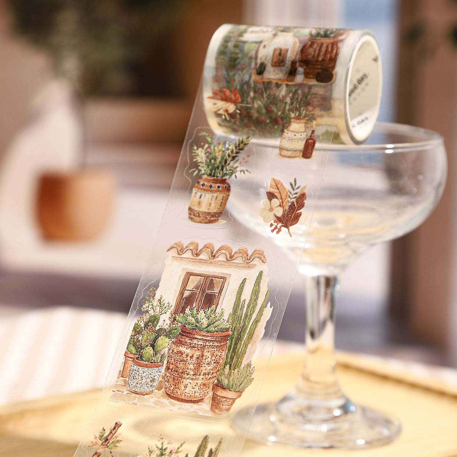 [2603-101] Bohemian Vintage Figure Decorative Tape 4 Styles