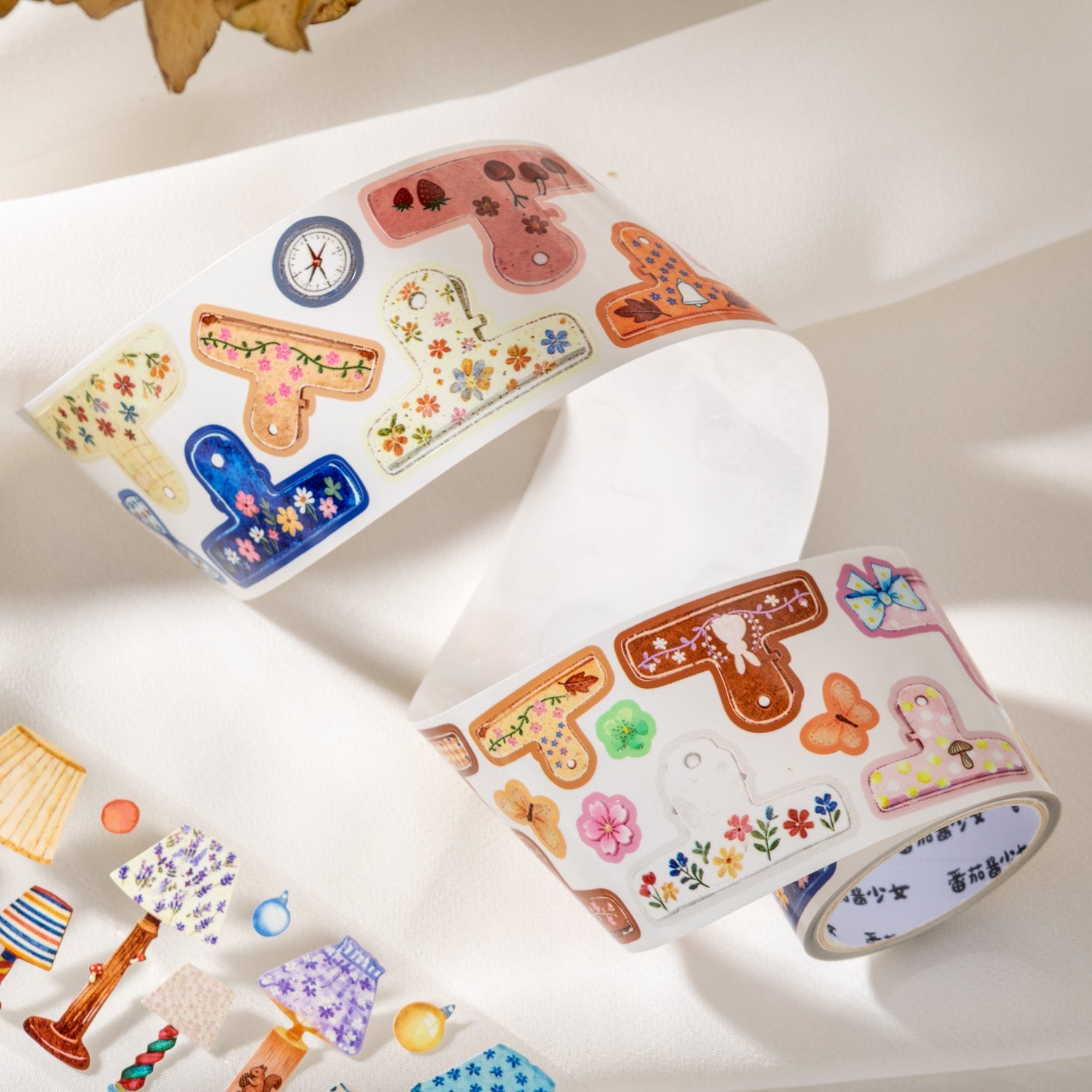 [2601-235] Everyday Objects Series Synthetic Paper Washi Tape Journal Stickers 4 Styles