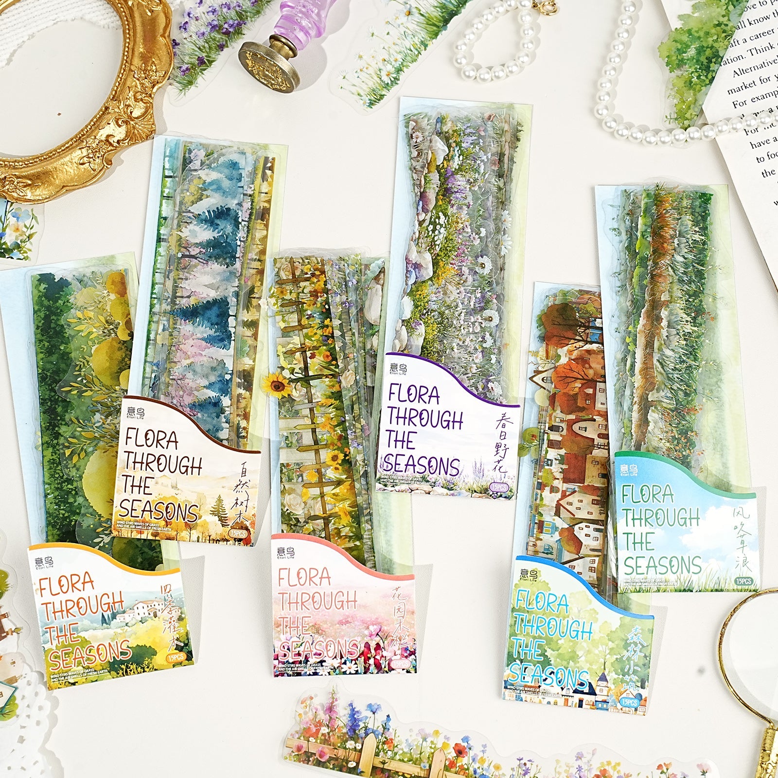 [2603-110] Nature Landscape PET Sticker Pack 6 Styles