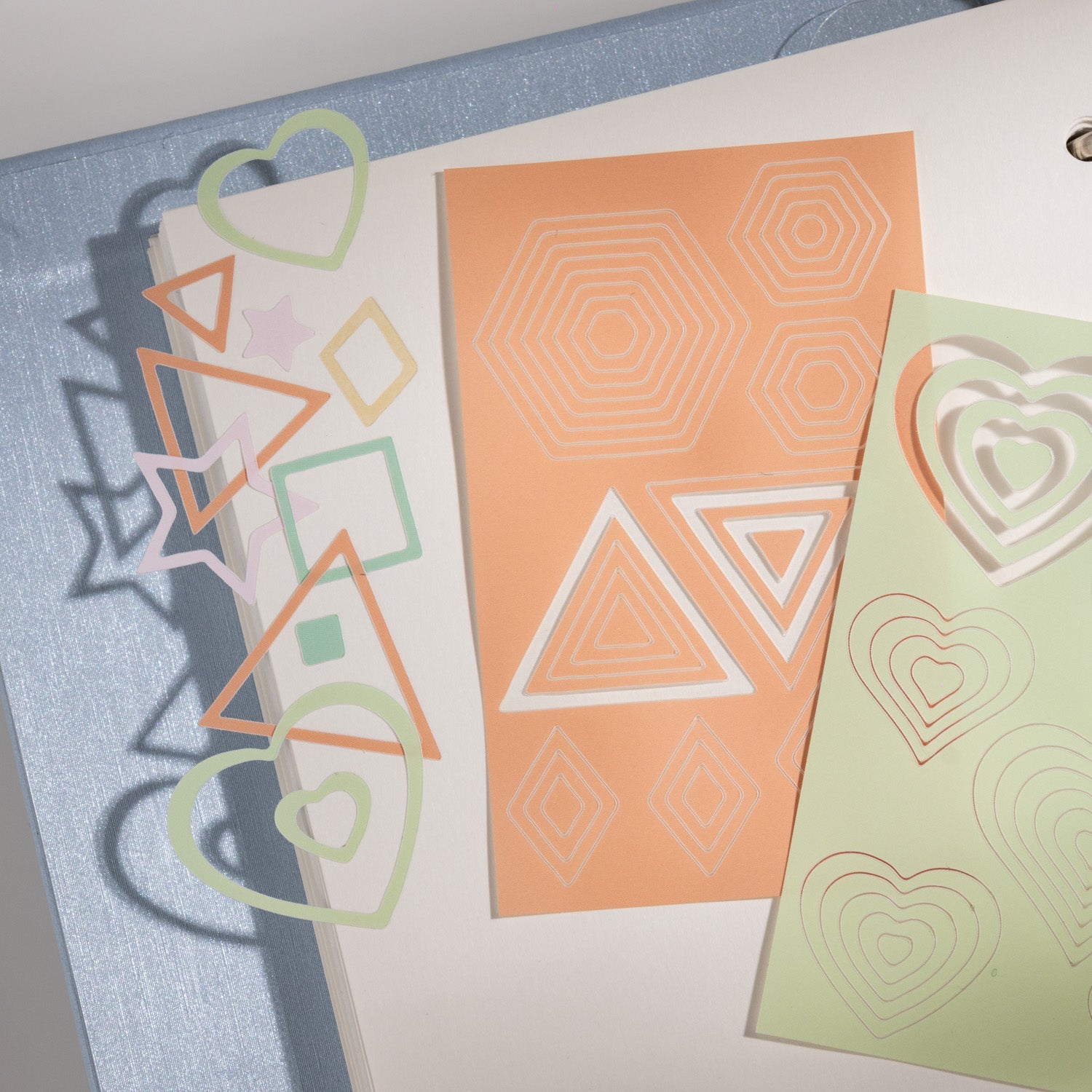 [2603-032] Colorful Frame Die Cut Stickers 4 Styles