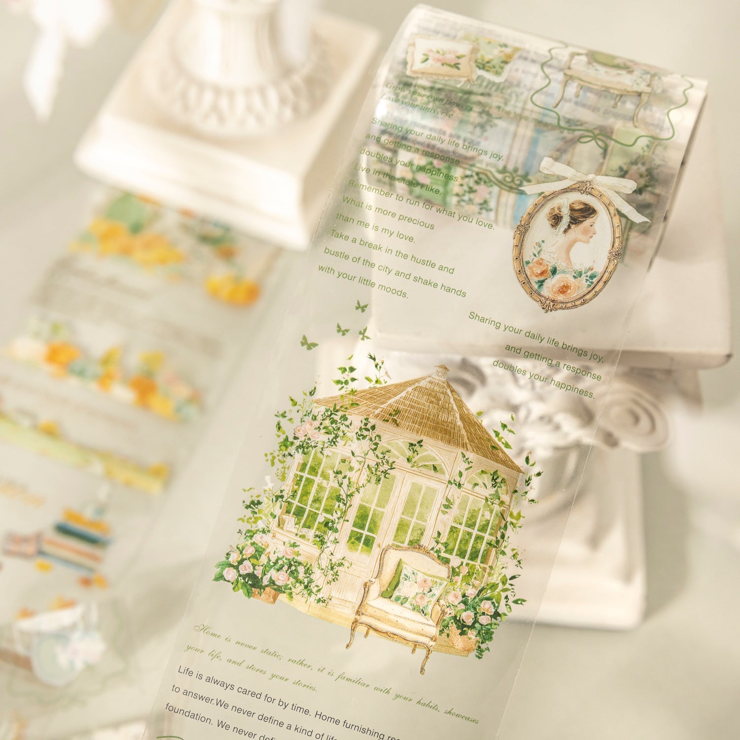 [2601-141] French Countryside PET Washi Tape – Romantic Garden Collage Series (6 Designs)