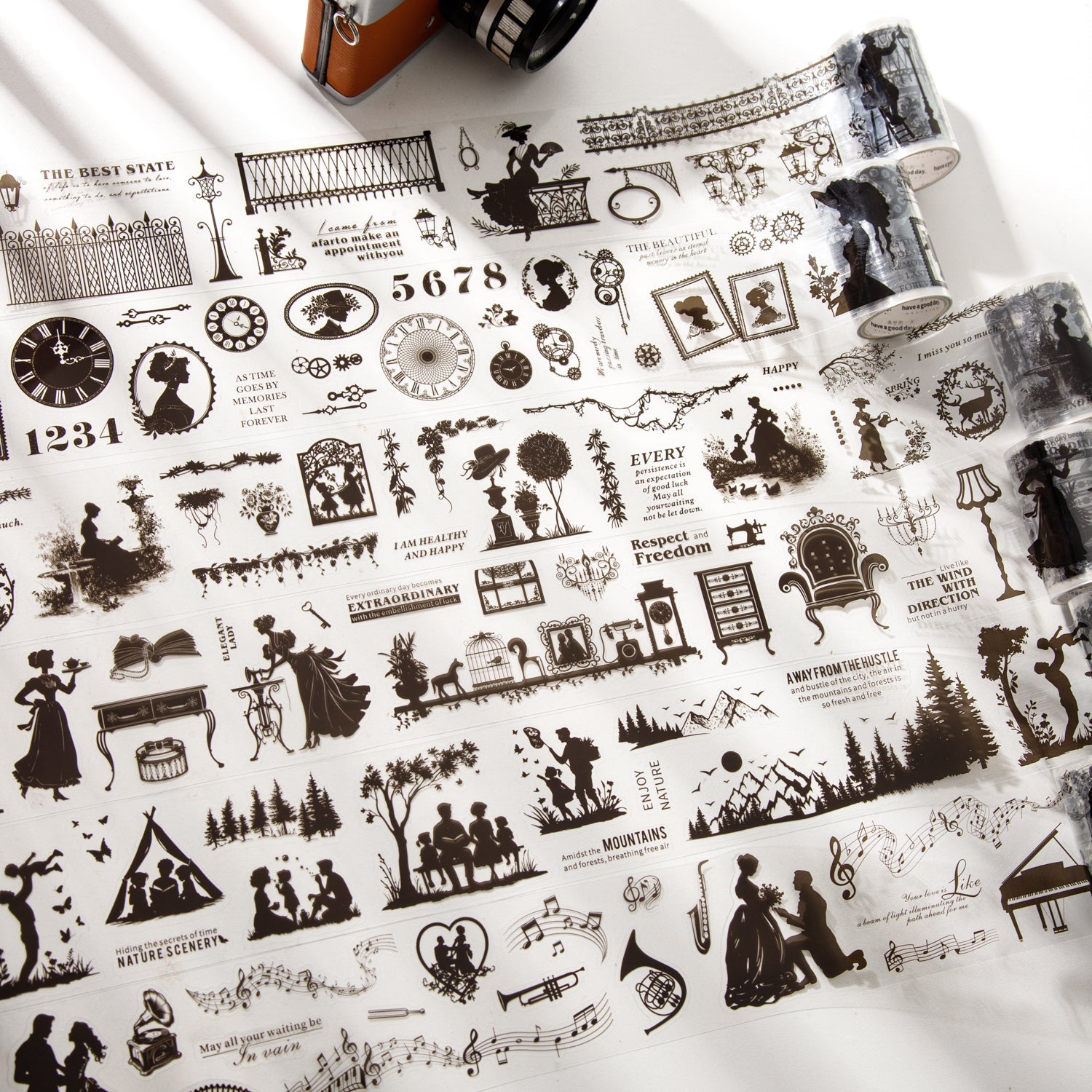 [2603-053] Vintage European Die Cut Tape 6 Styles