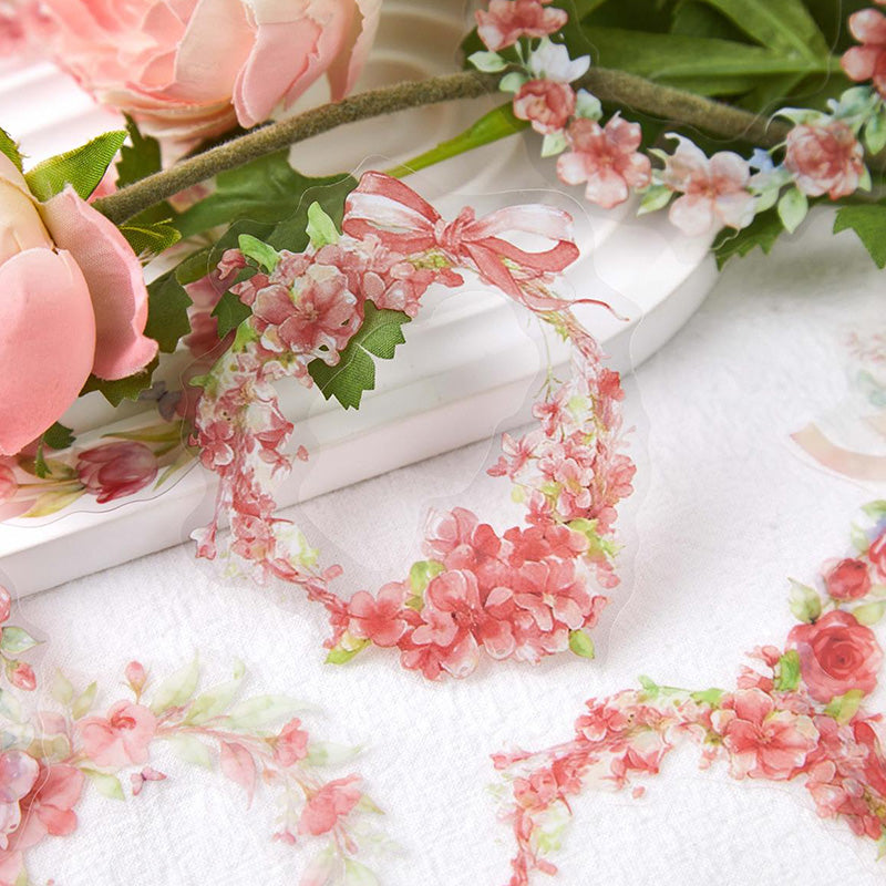 [2603-003] Floral PET Collage Stickers 6 Styles
