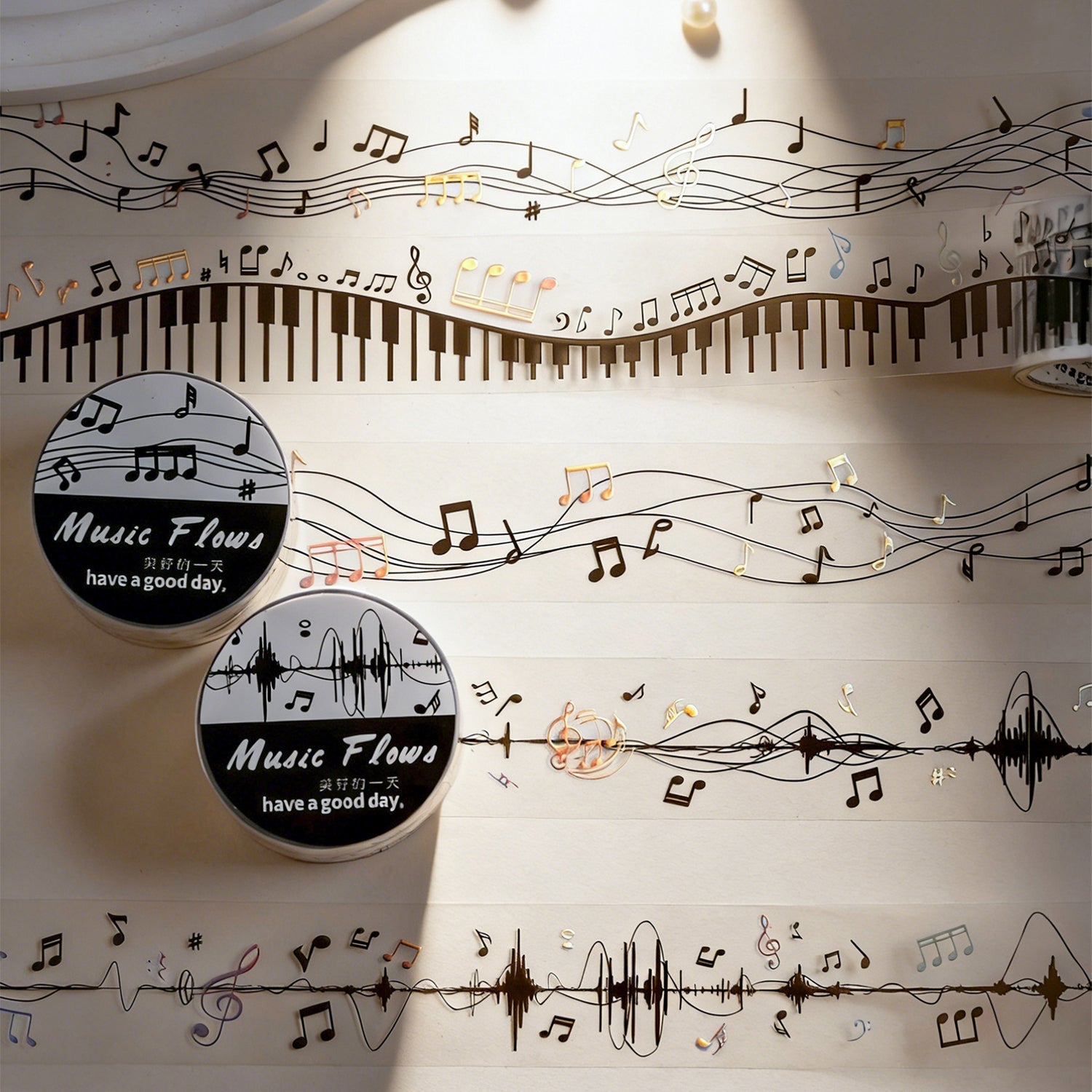 [2603-130] Music Themed Decorative PET Tape 4 Styles