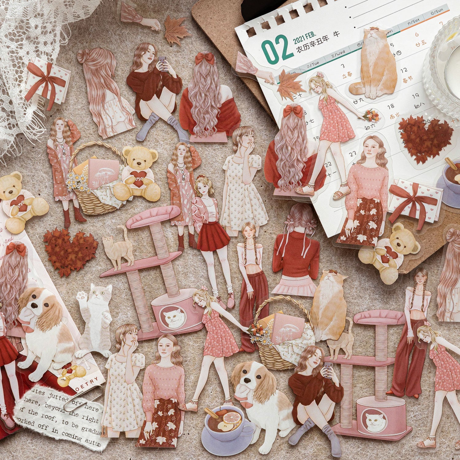 [2601-188] Candy Poetry Girl Journey PET Stickers