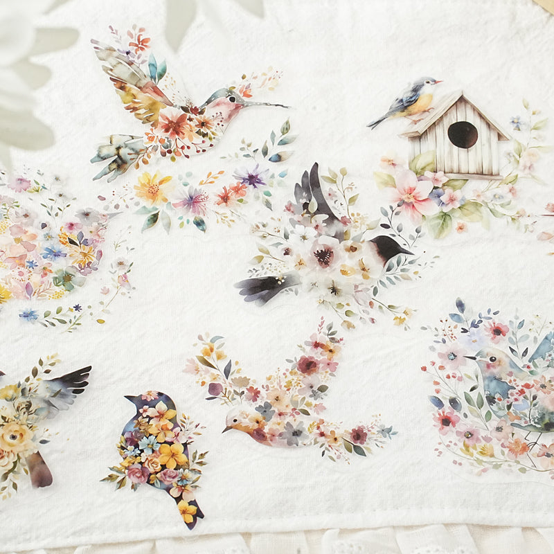 [2603-016] Floral PET Decorative Stickers 6 Styles