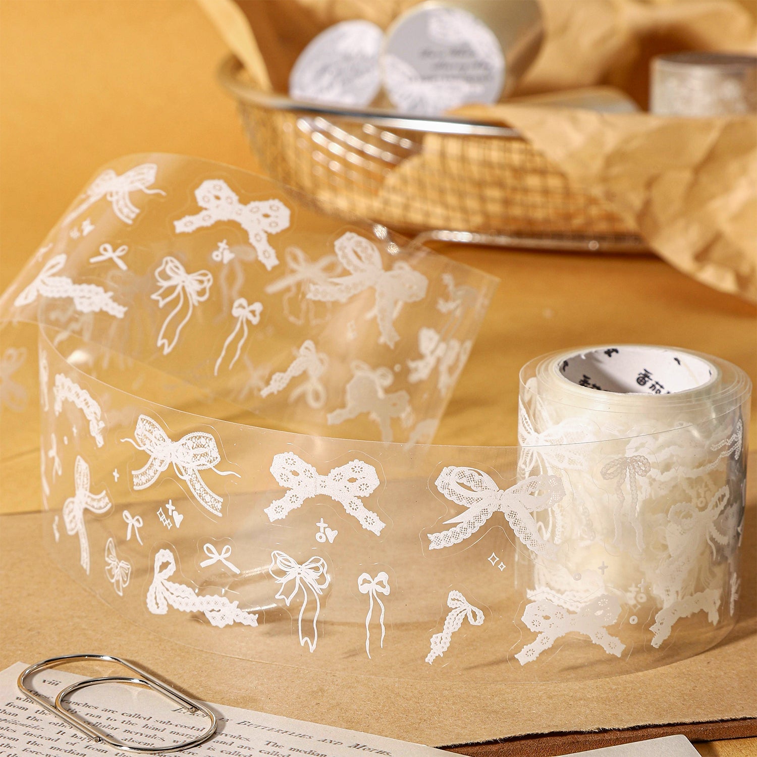 [2603-035] European PET Die Cut Collage Tape 6 Styles