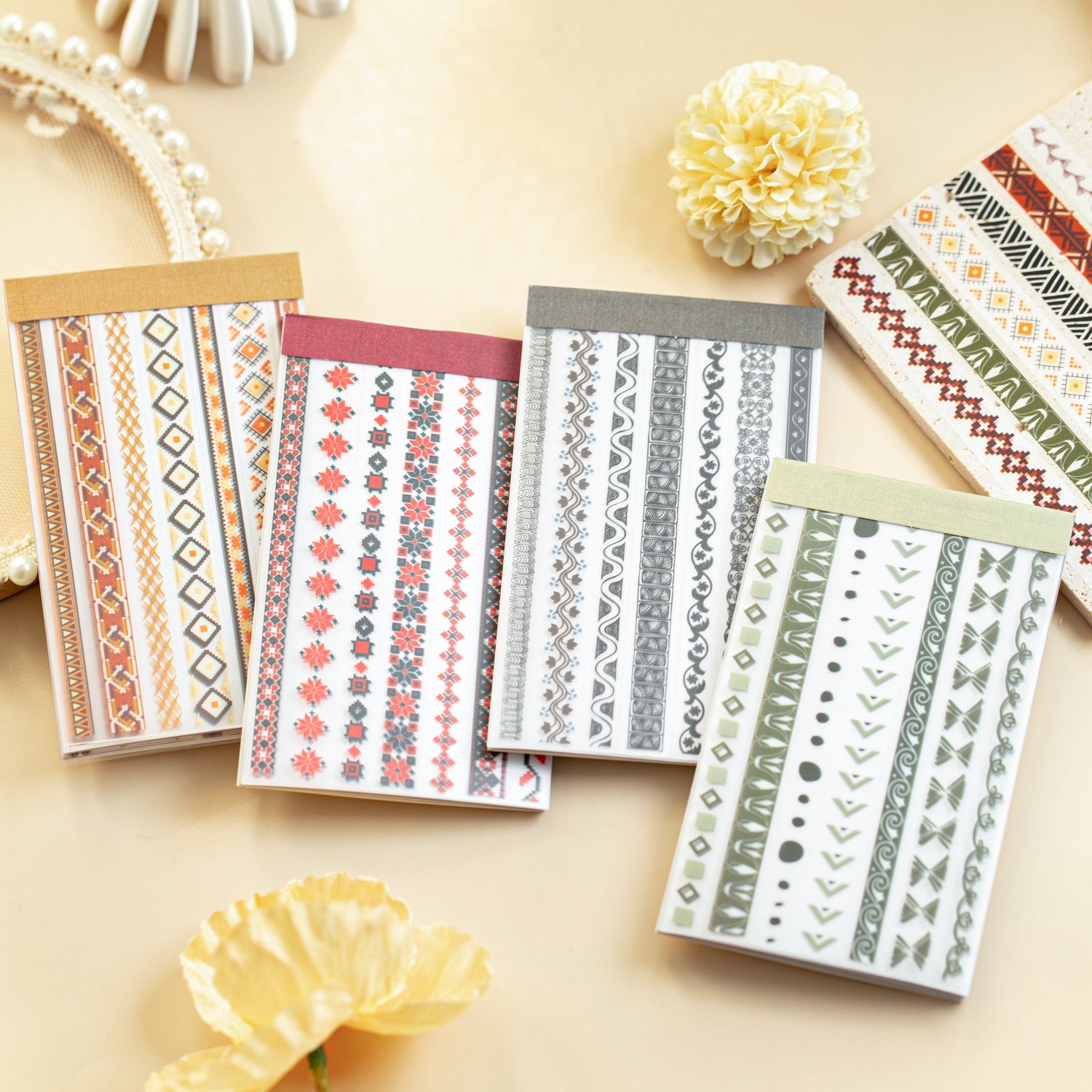 [2603-001] Themed Mixed Material Sticker Book 4 Styles