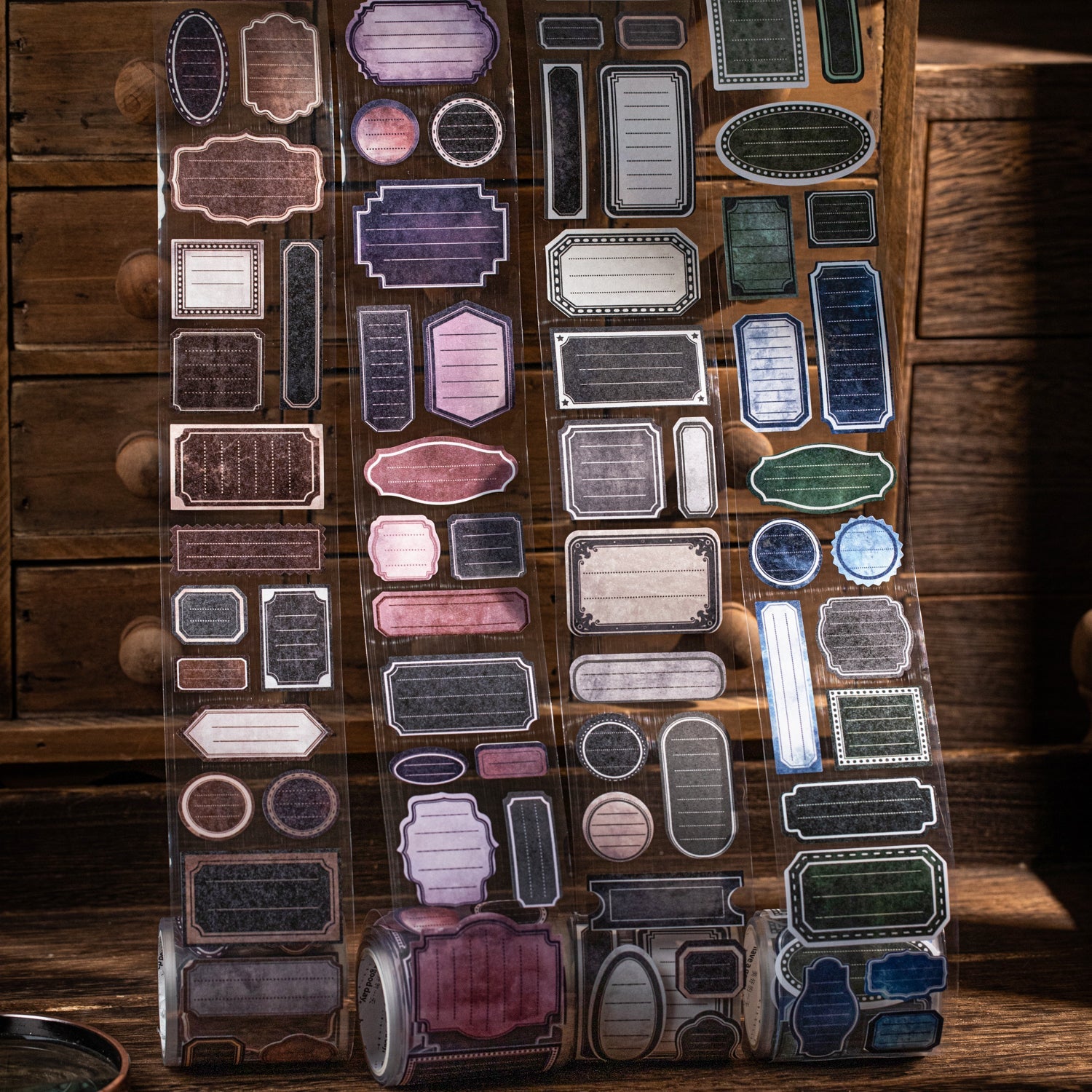 [2602-014] Vintage Handwritten Label Washi Tape 4 Styles