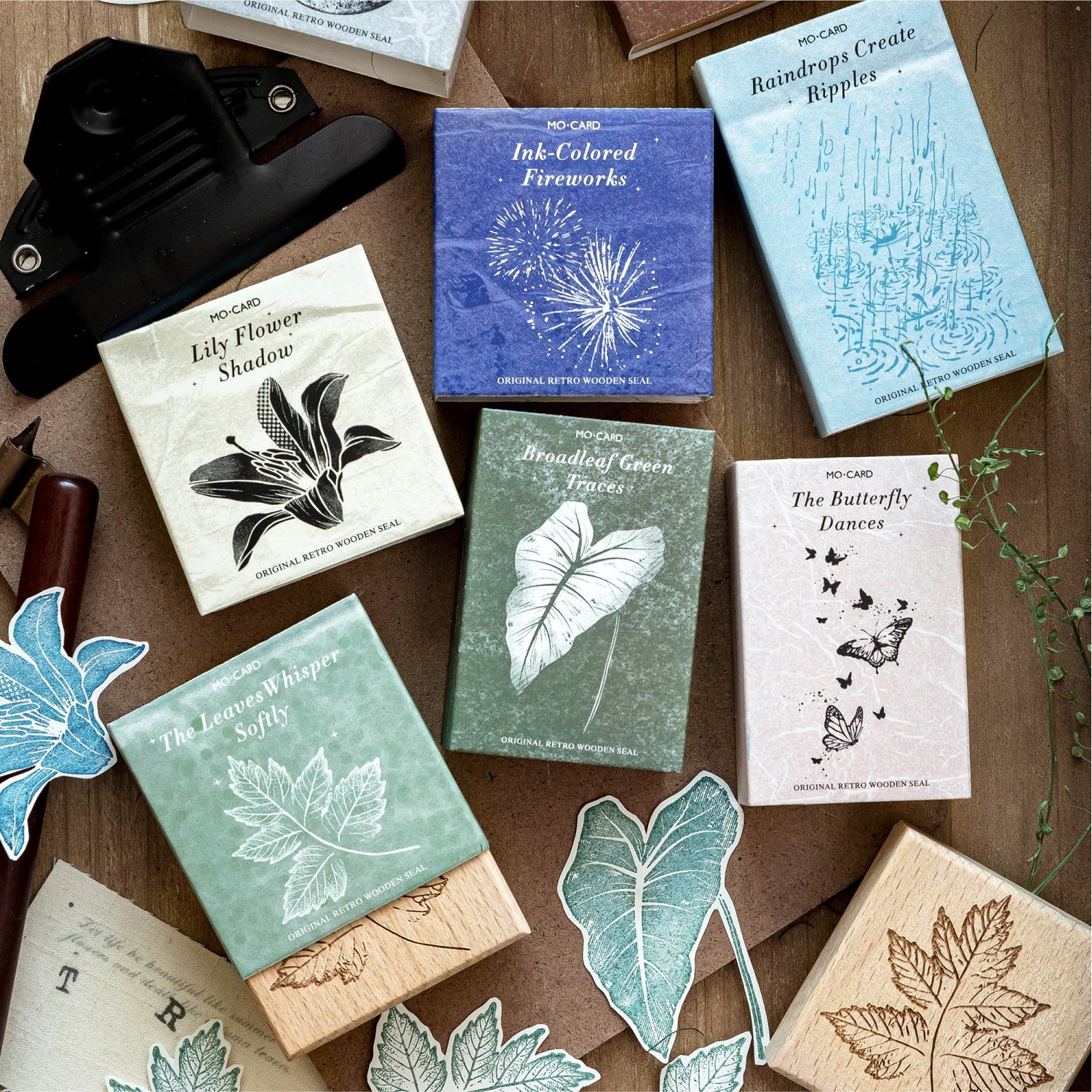 [2601-199] Moc Card Silent Mystery Wooden Stamps