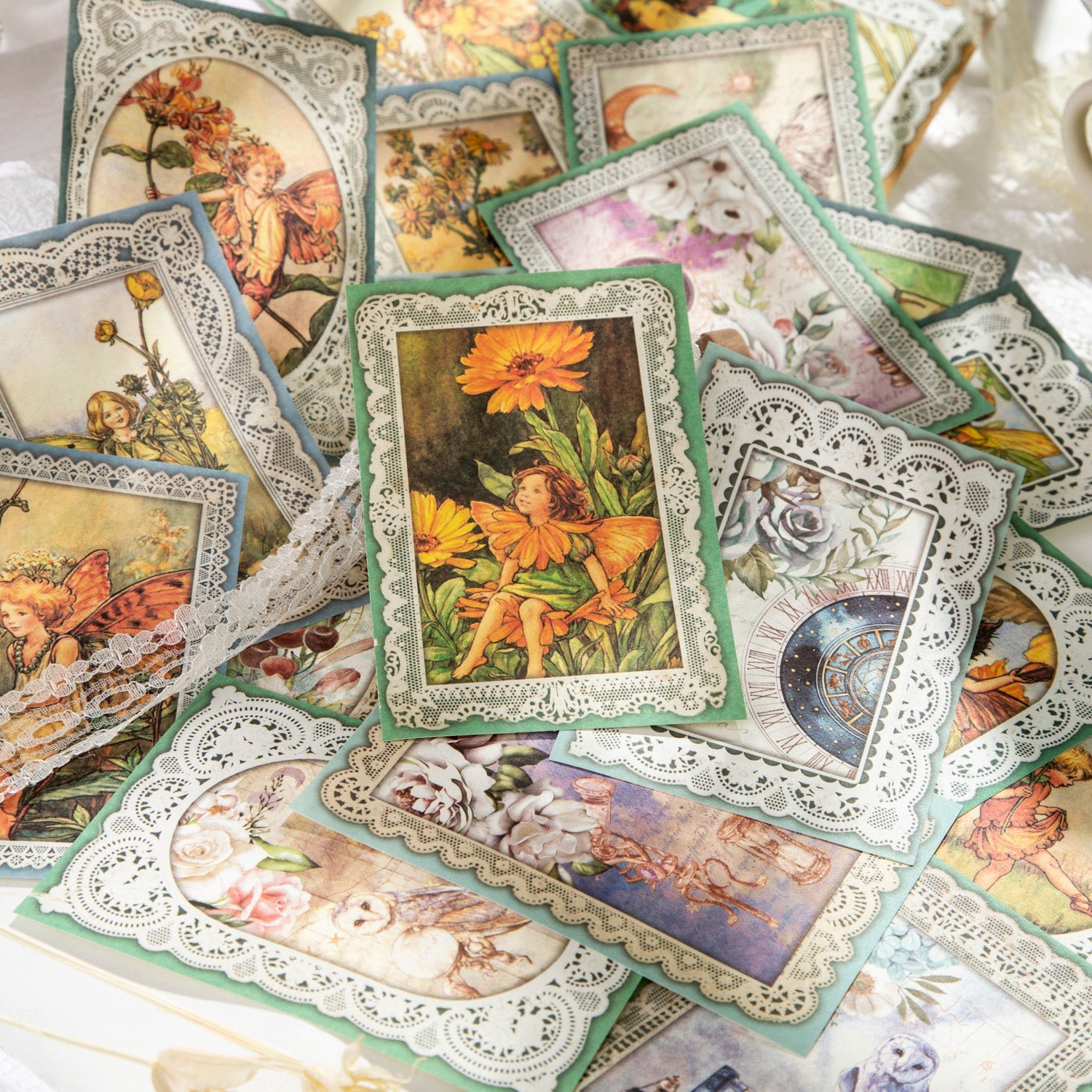 [2602-006] Lace Collage Journal Papers 6 Styles