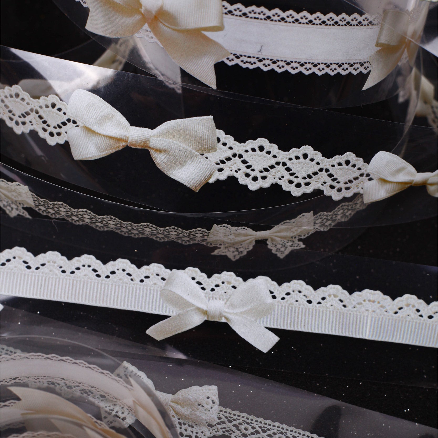 [2603-083] Vintage Lace Bow Decorative Tape 6 Styles