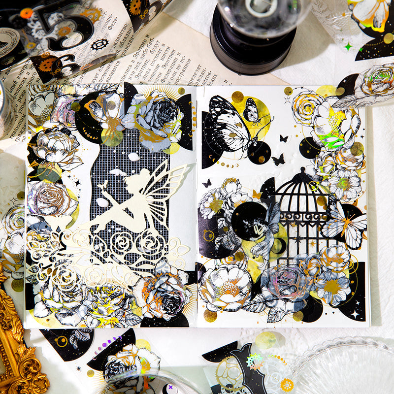 [2603-076] PET Gold Foil Collage Tape 6 Styles