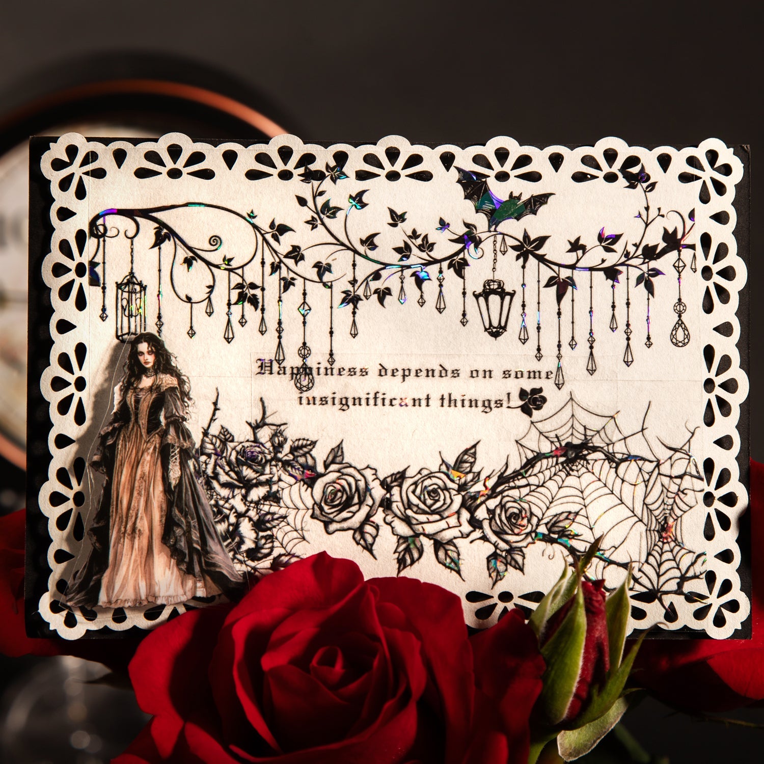 [2601-150] Gothic Rose PET Washi Tape – “Covenant of the Dark Night” Series (6 Designs)