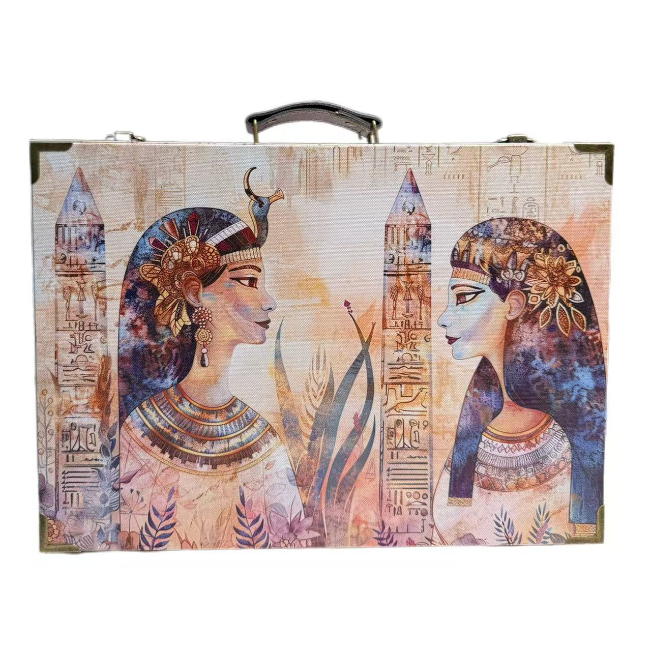 6178 Box with Ancient Egyptian - style Goddess Paintings