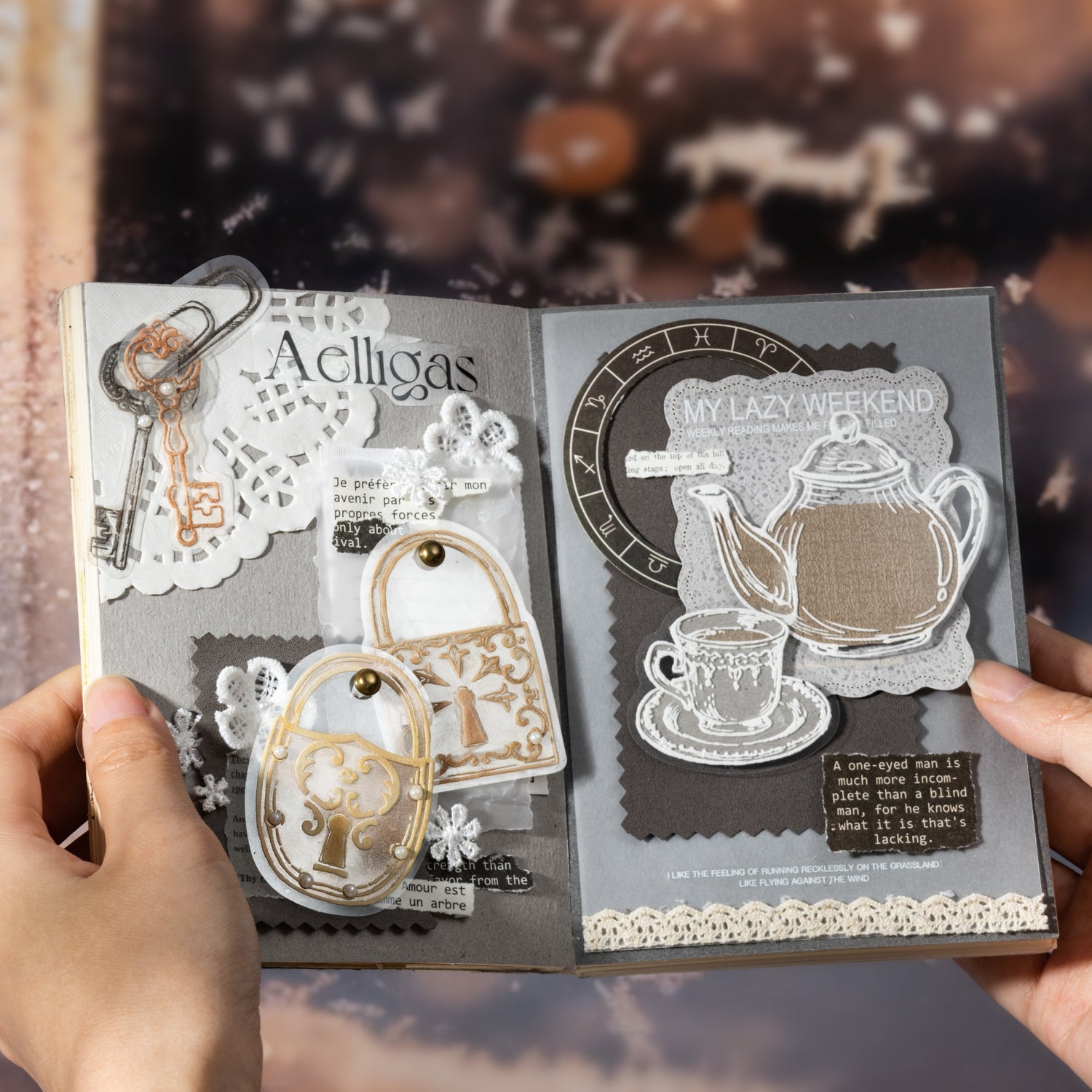 [2601-132] Snowy Creations Puffy PET Stickers – Vintage Objects Collection (6 Designs)