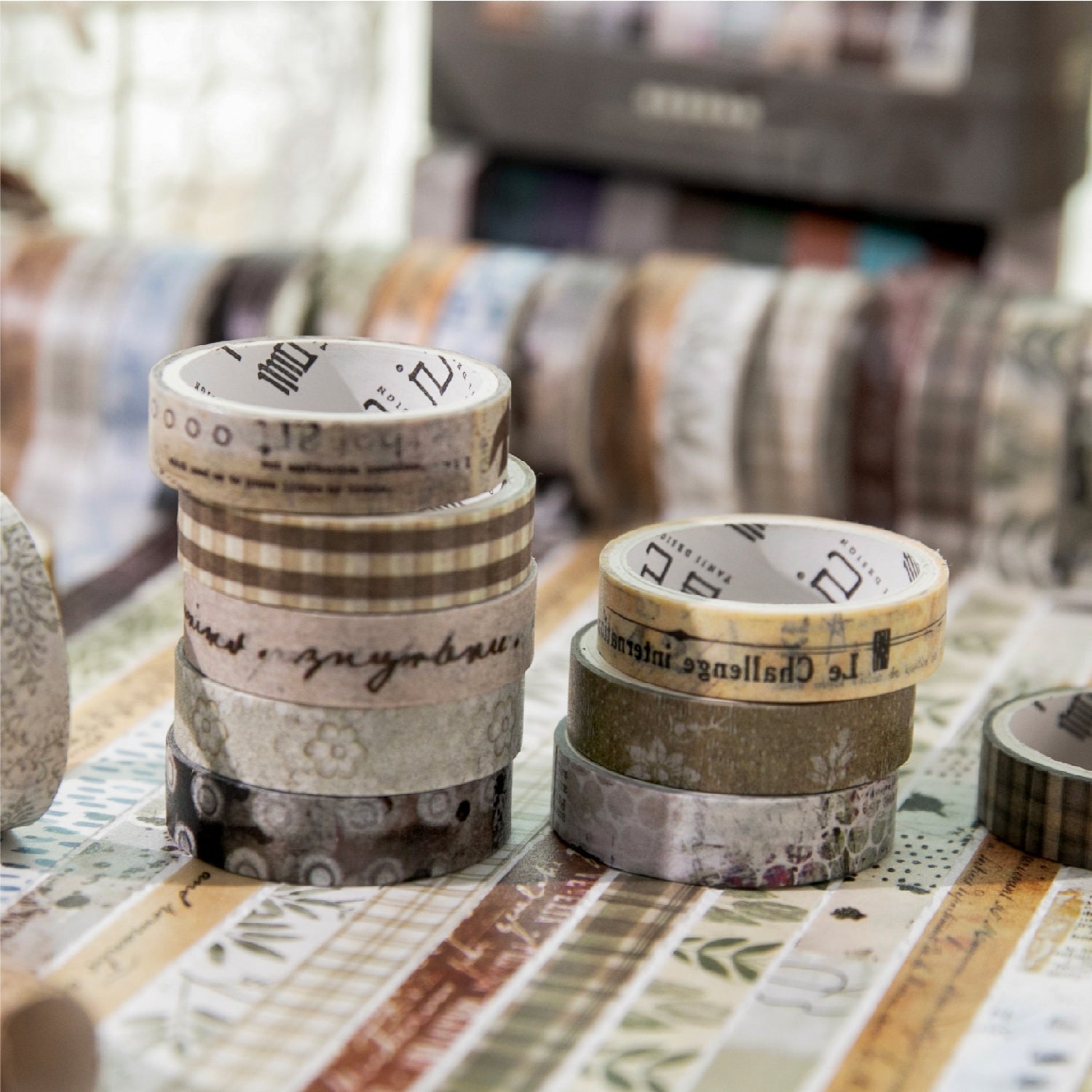 [2601-205] Vintage Life Washi Tape Set 10 Rolls 6 Styles
