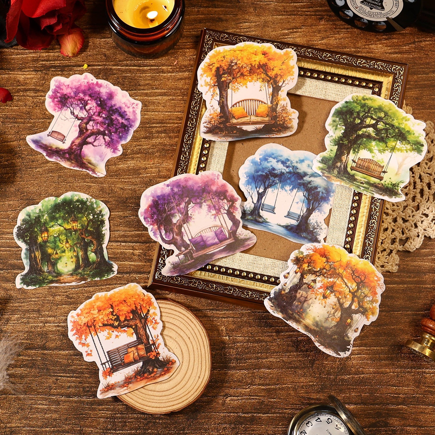 [2601-169] Forest Reverie – Vintage Woodland Stickers (4 Designs)