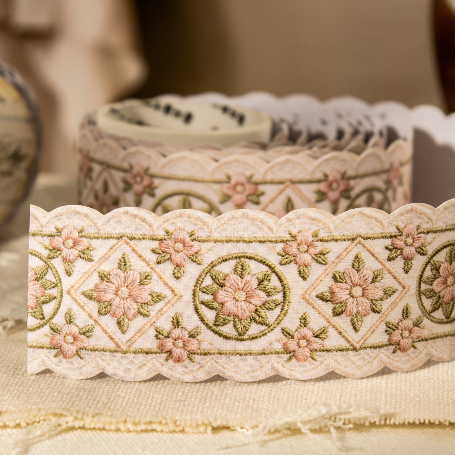 [2601-179] Qibian Collection – Embroidered-Style Decorative Tape Set (4 Designs)