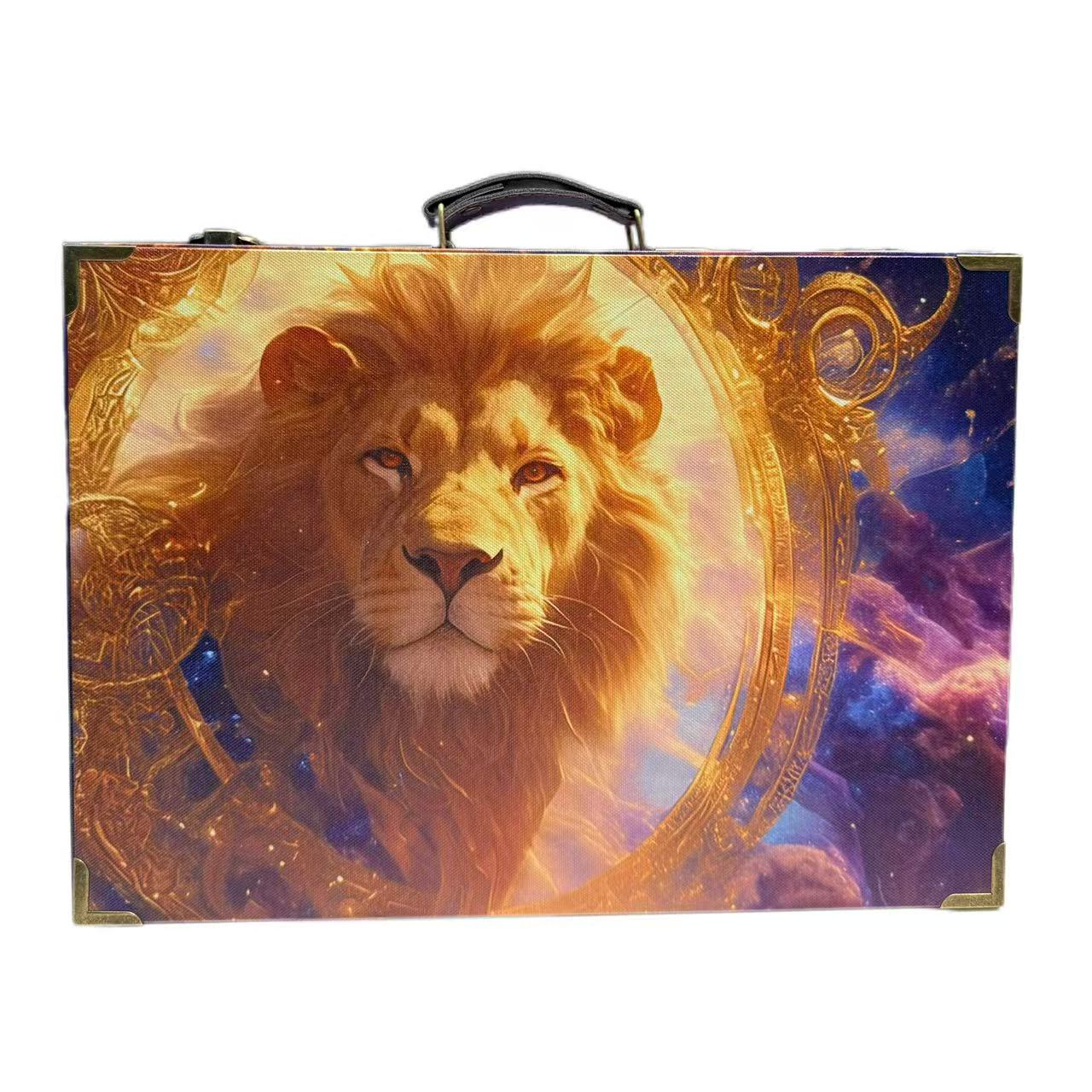 6174 Golden Leo Wood Storage Box